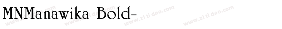 MNManawika Bold字体转换